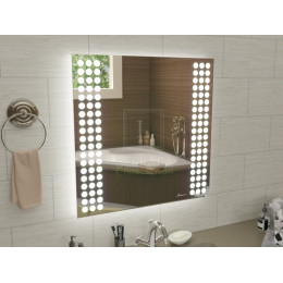 Зеркало с подсветкой для ванной комнаты Терамо 85х85 см