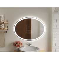 Овальное зеркало в ванну с подсветкой Ардо 100х70 см